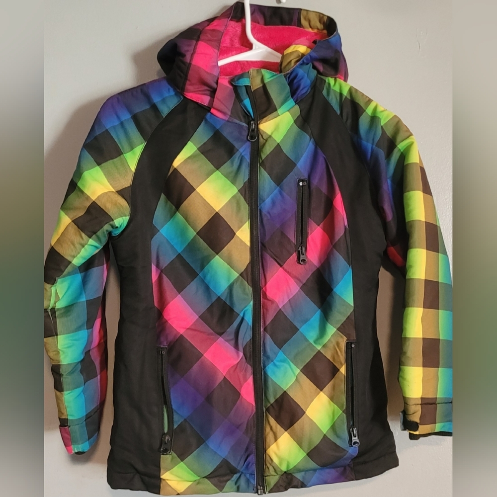 Colorful Plaid Falls Creek Hooded Jacket